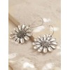 MINACHI Boho Vintage Summer Silver Plated Sunflower Drop Dangle Earrings