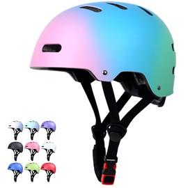 Skateboard Bike Helmet for Adults Women Men Youth Kids (2-3-5-8-14+ Years Boys Girls) - Lightweight Multi-Sport Adjustable Helmets for Bicycle Skateboard Scooter Skate Cycling