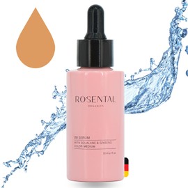 ROSENTAL ORGANICS BB Serum (30ml) - 2-in-1 Make Up & Skincare Squalan, Aloe Vera & Ginseng - Getöntes Gesichtsserum - feuchtigkeitsspendende Gesichtspflege - Neue Formulierung (Light) (Medium)