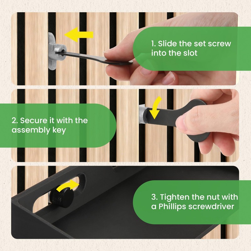GEEKHOM Acoustic Panel Shelves 2 Pack: No Drill Floating Shelves