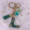 SELOVO Bling Keychain Letter Alphabet L Ball Charm Key Ring