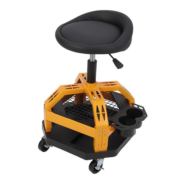 GarveeTech Rolling Shop Stool for Garage - 330LBS Capacity, Heavy-Duty,