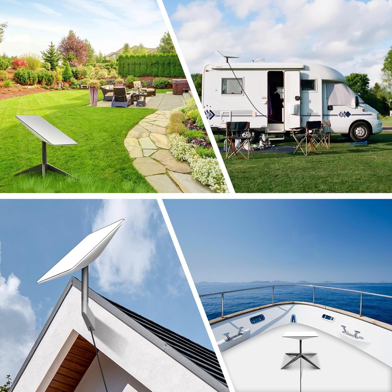 Cable, 30 Foot Rectangular Replacement Satellite Cable, Waterproof Cable for