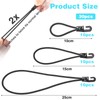 XHTXHT 30 Pcs Small Bungee Cords with Hooks,4Inch 6Inch 10Inch