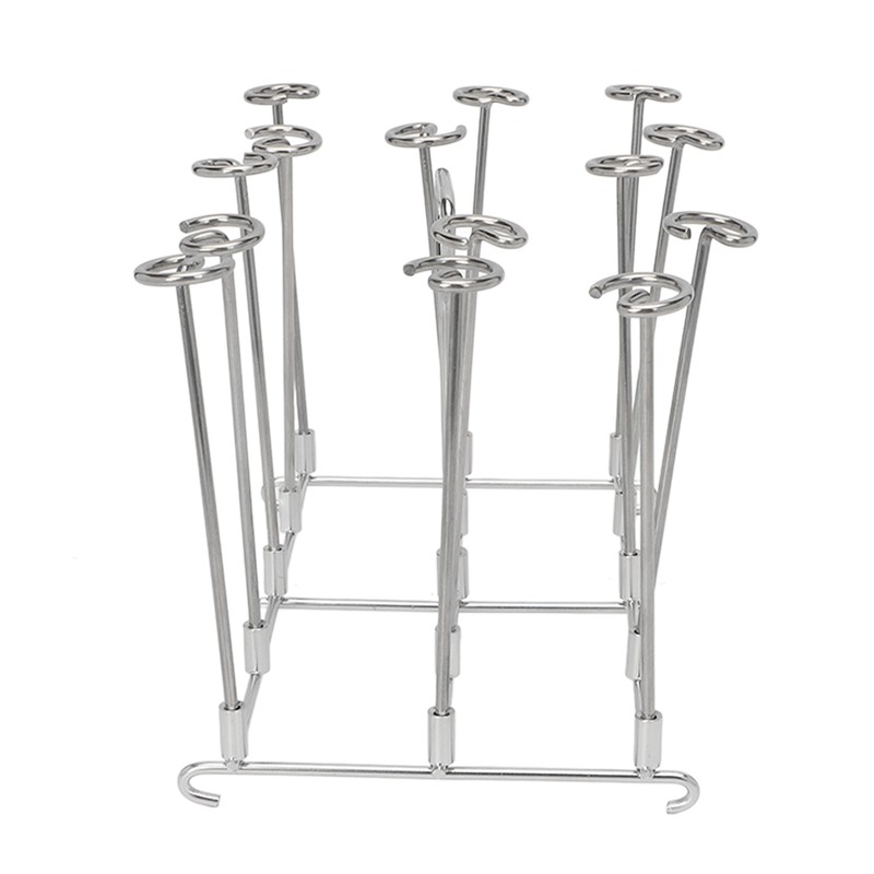 Fryer Skewer Stand Uniform Cooking Rust Resistance Stainless Steel Vertical