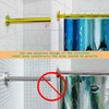 Diamond Shaped Shower Curtain Rod (Both Sides: 17"-25.6",Middle:20"-26) Stretchable True