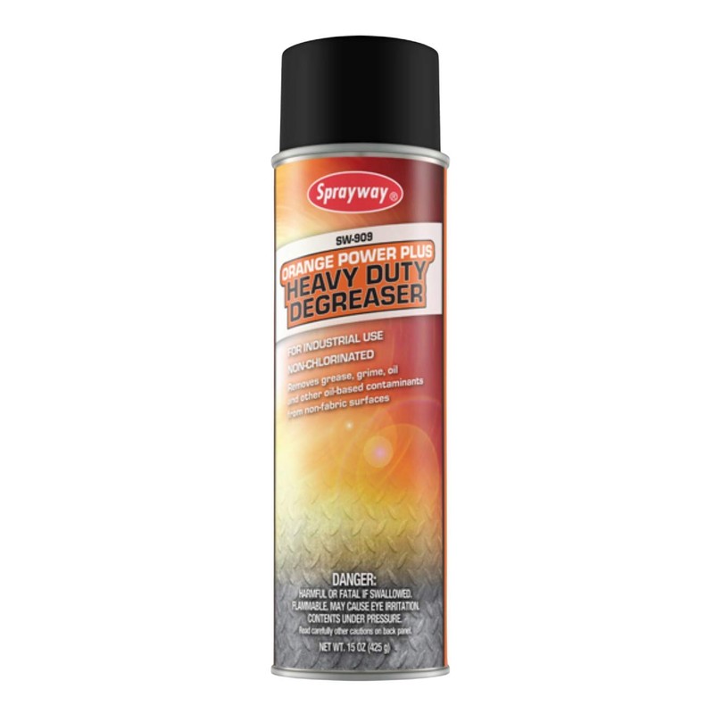 Sprayway SW909 Industrial Heavy Duty Orange Power Plus Degreaser, 15