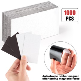DIY Magnetic Business Name Card with Self Adhesive Backings,2 X 3½ Inch Bulk Value Pack of 1000PCS,Sticky Anisotropic Magnets Tape,Peel and Stick Magnets for Small Business Essentials
