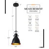 COTTMIC Black Pendant Lights Kitchen Island 3 Pack, Vintage Pendant