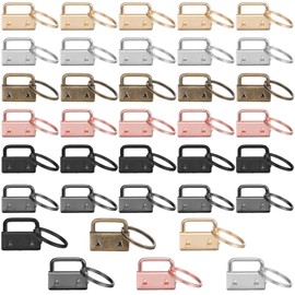 150 Pack Key Fob Hardware 1 Inch with Key Rings, 6 Color Key Chain Fob Wristlet Bulk Keyfob Hardware Set for Chain Making, Bags, Hand Craft, Key Chains Making Supplies