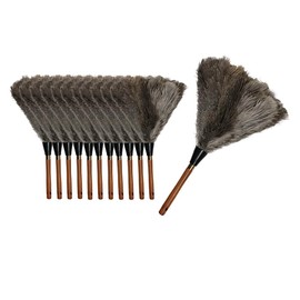 (New) 12-Pack (Cleaning Company Series) Alta Dusting Products 16" Premium Soft-Floss Ostrich Feather Duster with Stained Wooden Handle. Extra Strength Binding. Our Best Duster
