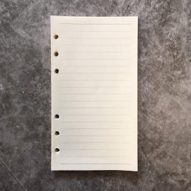 Zelten Refills/Loose Leaves for A6 Cover Ring Binder/Personal Organizer/Planner(A6 6 Holes, Lined)