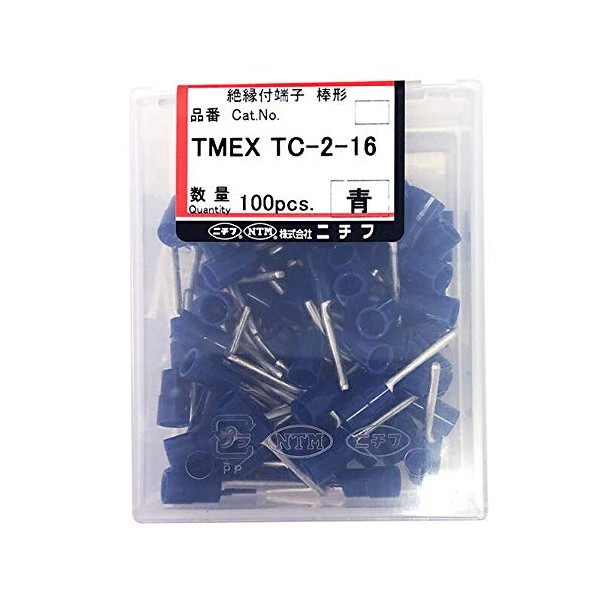 NICHIFU TERMINAL INDUSTRIAL TMEX TC-2-16-BLU Eco Friendly Crimp Terminal with