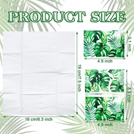 Geyee 50 Packs Facial Tissue Travel Packs Disposable Pocket Tissues for Wedding Guest Travel School Purse Home Supplies, 500 Sheets 3 Ply(Palm Leaves)