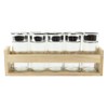 Difuzed Excellent Houseware Spice Rack with Wooden Stand, Set of
