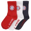 FC Bayern München Calzini per bambini, confezione da 3 pezzi,