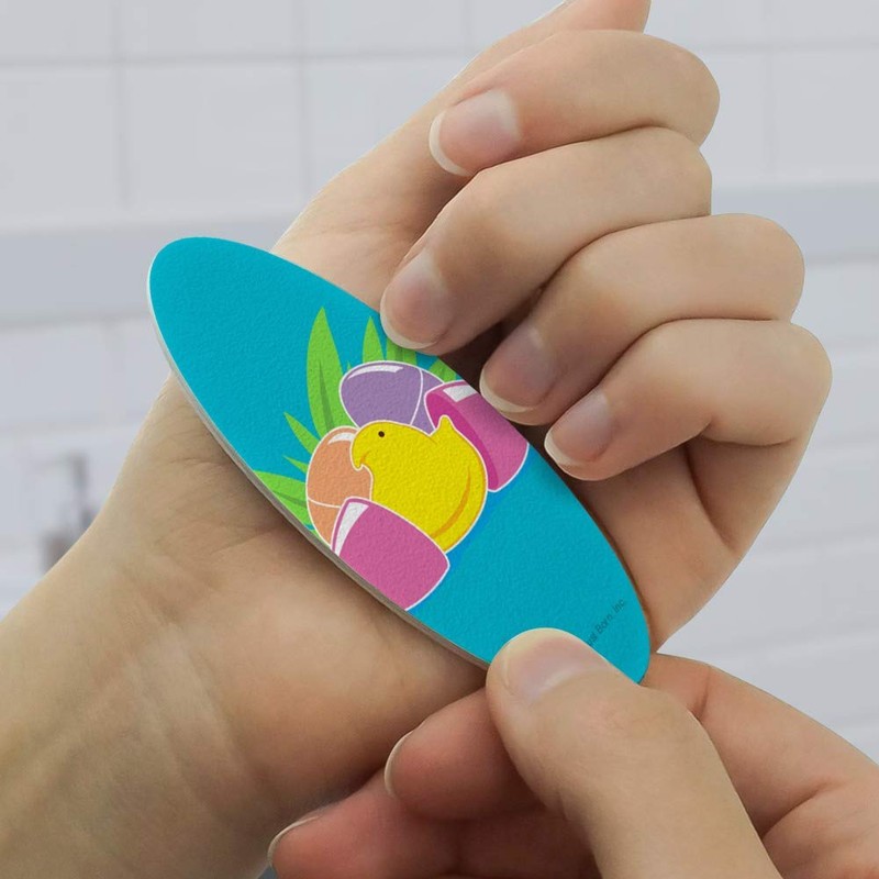 Peeps Hatching Out Of Plastic Easter Egg Double-Sided Oval Nail