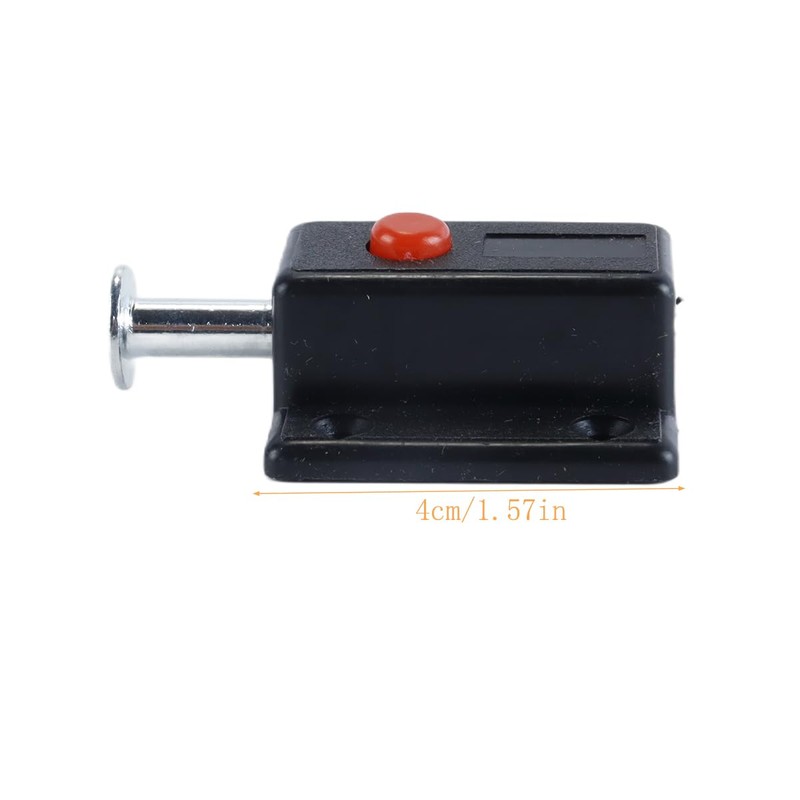 Durlo 4 pcs Black Plastic Door Latch with Push Button