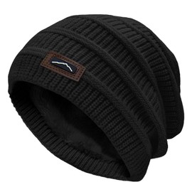 ZOORON Slouchy Beanies Hats for Men Women Warm Knit Winter Hats Chunky Beanie Infinity Scarf Set