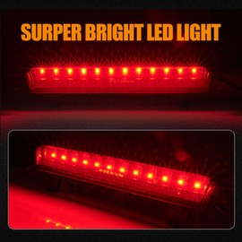 Cxdar Third 3rd Brake Light, LED High Mount Stop Light Replacement for 2000 2001 2002 2003 2004 2005 2006 Chevy Tahoe Suburban/GMC Yukon XL Denali, Rear Center Cab Roof Tail Lamp (Black)