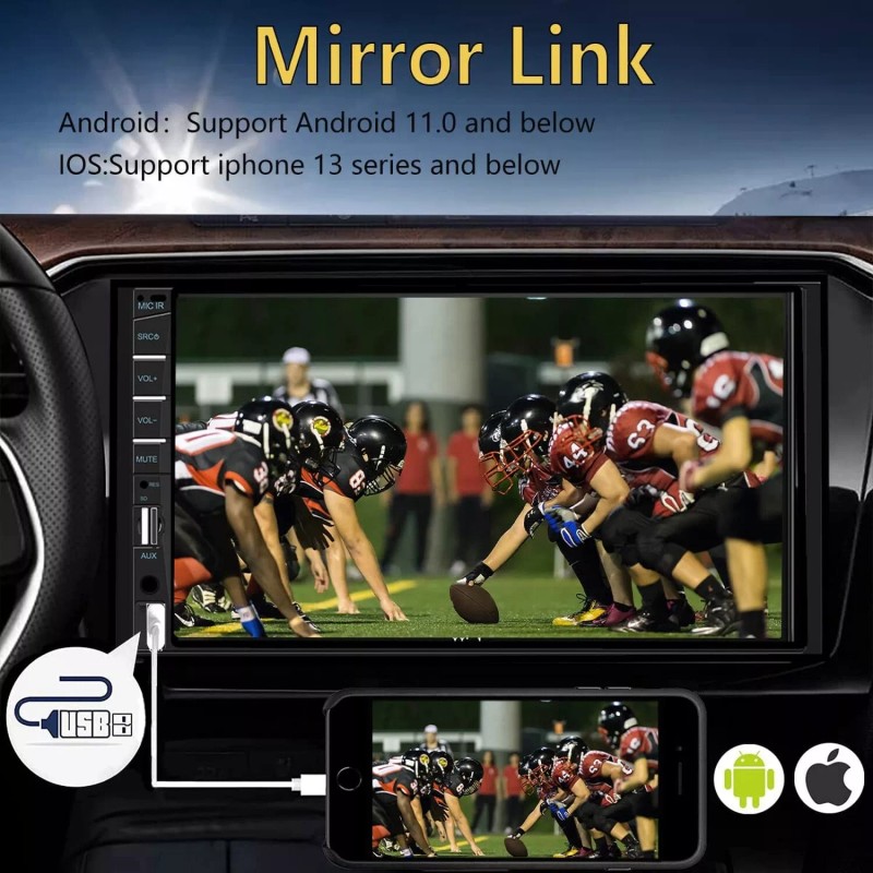 Naifay Car Stereo Double Din Radio with Bluetooth, Car Radio