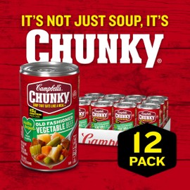 Campbell's Chunky Healthy Request Soup, Old Fashioned Vegetable Beef Soup, 18.8 Oz Can (Case of 12)