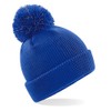 Beechfield Children's Winter Hat Junior Reflective Bobble Beanie - Blue