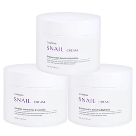 Food Aholic 3-Pack Intensive Snail Cream 100ml / Moisturizing Cream, Barrier Strengthening, Wrinkle Improvement, High Moisture / 푸드어홀릭 3개 인텐시브 스네일 크림 100ml/수분크림 장벽강화 주름개선 고보습