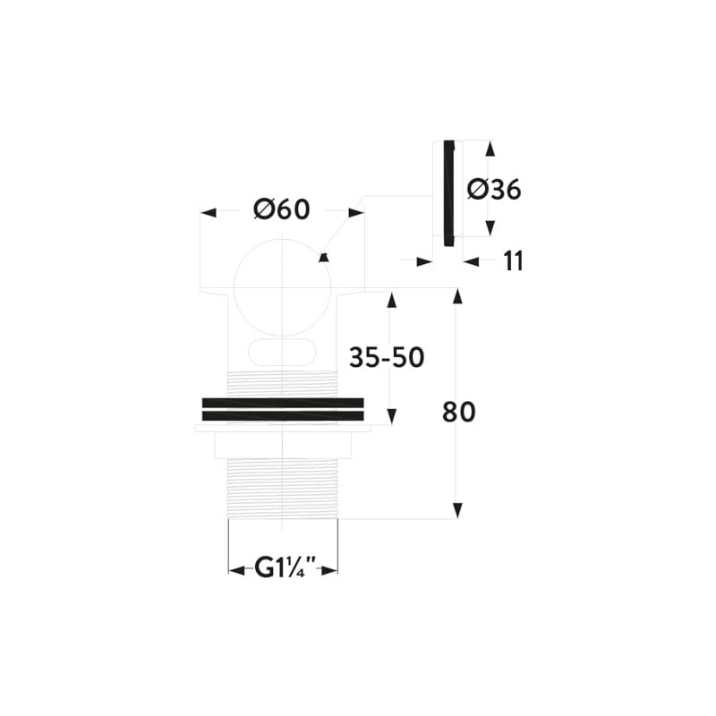 Swivel Top Basin Waste Chrome Slotted