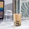 Tiangrid 4 Set Iced Coffee Cups with Lids and Straws