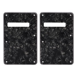 Tremolo Cavity Cover Backplate, Electric Guitar Backplate, Guitar Pickguard Tremolo Spring Cavity Cover Backplate Base Plate Tremolo Cavity Cover for St Style Electric Guitar (Black Pearl)