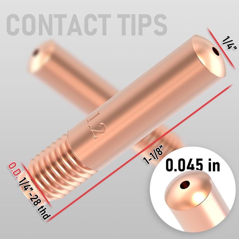 YESWELDER MIG Welding Gun Accessory Kit .045" Tip-Nozzle-Diffuser for Miller