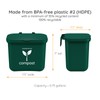 Recycling Rules Small Green Compost Bin Container for Hanging on