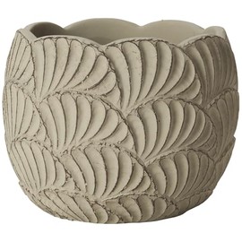 Annastore Cabbage Ceramic Flower Pot Diameter 12 cm Height 10 cm Grey