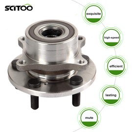 SCITOO 513267 Wheel Bearings and Wheel Hub Set Fits 2007-2011 for Acura MDX Front Hub Bearing with 5 Lugs