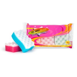 HOMESmith Massage Bath & Shower Sponges ( Pack of 3 )