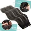 YoungSee Real Hair Wefts Black 35 cm Hair Wefts Real