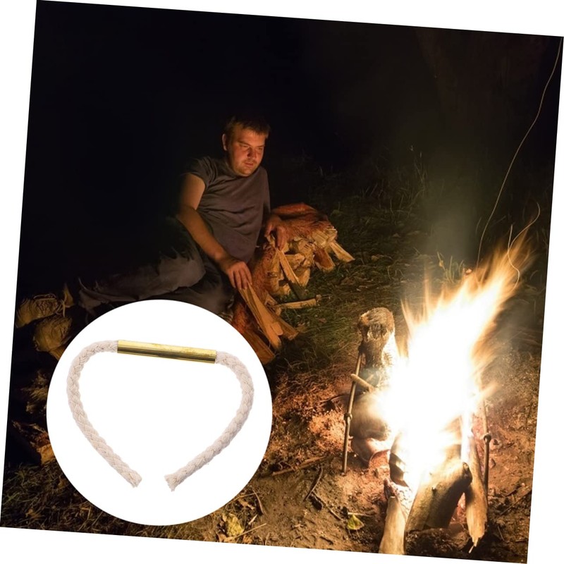 KOMBIUDA 2pcs Outdoor Wick Rope Fire Starter for Camping Hiking
