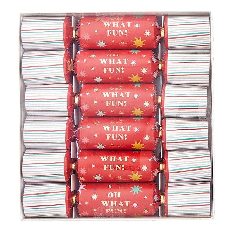 Slant Collections Party Favors 6-Count Christmas Crackers, Mini, Oh What