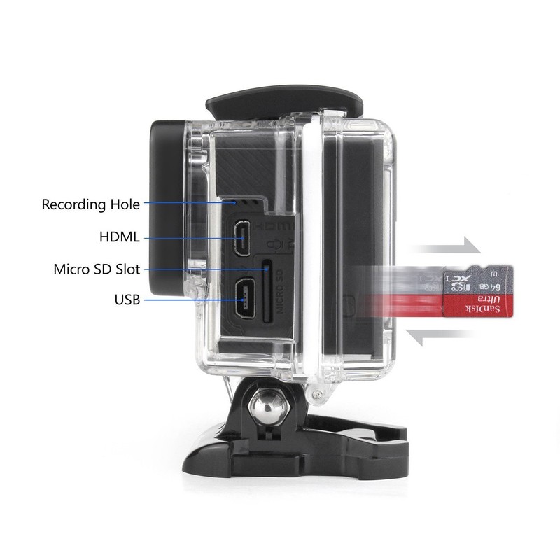 SOONSUN Side Open Skeleton Housing Case with Skeleton BacPac Backdoor