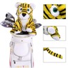 Wooden Golf Headcover Fluffy Tiger for #1 Driver