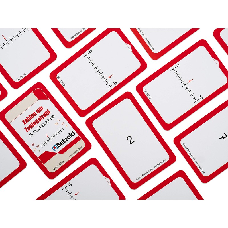 'BETZOLD 48 Cards Numbers Number Line, in and sturdy plastic