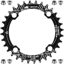 iwobi 104 BCD Single Chainring,36t Round Shape Single Chain Ring,Aluminum Alloy Narrow Wide Chainring,for Road Bikes, Mountain Bikes,Bicycles and Spare Parts（Black）
