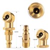 Kbrotech Portable Air Chucks,Brass Closed Ball Air Chuck with 1/4"