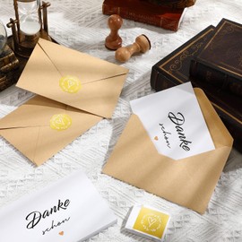 Tenare Set of 30 Thank You Cards with Kraft Paper Envelopes and Stickers for Envelopes, Classic Thank You Cards, Thank You Cards for Colleagues, Teachers, Family, Friends