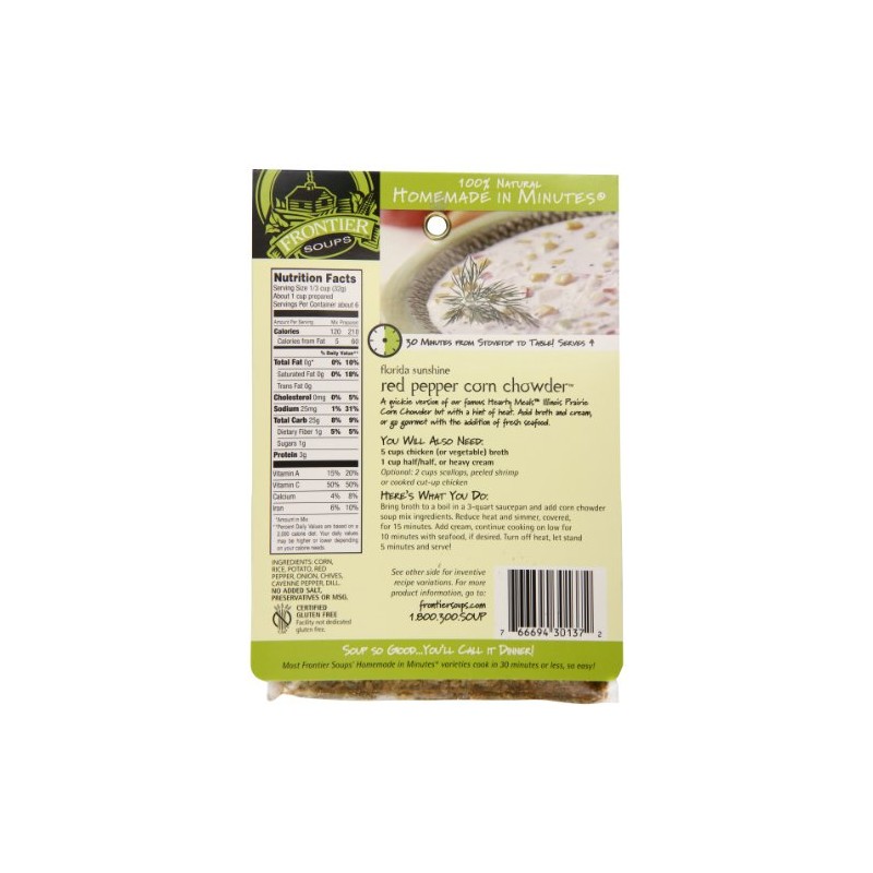Frontier Soups Homemade In Minutes Chowder Mix, Florida Sunshine Red