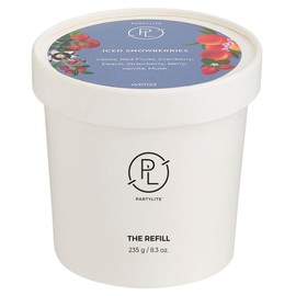 PartyLite Iced Snowberries Scented Candle Refill, Notes of Apple, Cranberry, Peach, Strawberry, Vanilla & Musk,10oz 1-Wick Aromatherapy, Upto 40 Hours of Luxury Fragrance, Sustainable Premium Soy Wax