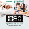 HERMIC Digital Alarm Clock Bedside Mains Powered Large Digital Led