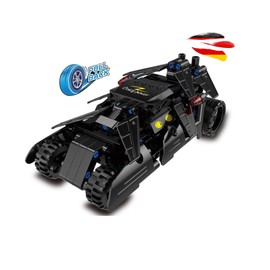 CaDA Combat Vehicle Building Block Set with Pull Back Function, ATV Car Plug-In Kit, DIY Pull-Back Toy, Model Kit in Batmobile Design Made of Clamping Blocks, Technical Kit for Children and Adults