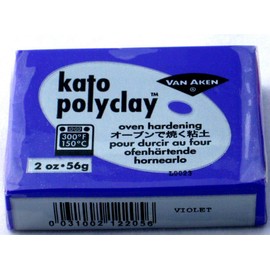 Kato Polymer Clay Oven Jewelry Craft Bake Polyclay Bar Art Van Aken 2 Oz (Violet Purple)
